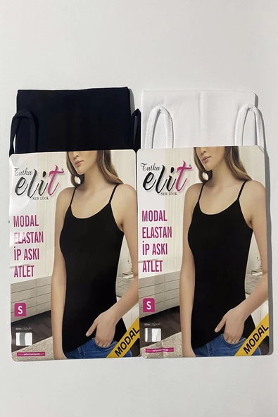 Tutku Elit Kadın Modal Likralı İp Askılı Atlet 2001- 3 Adet  XL Siyah - Resim 7