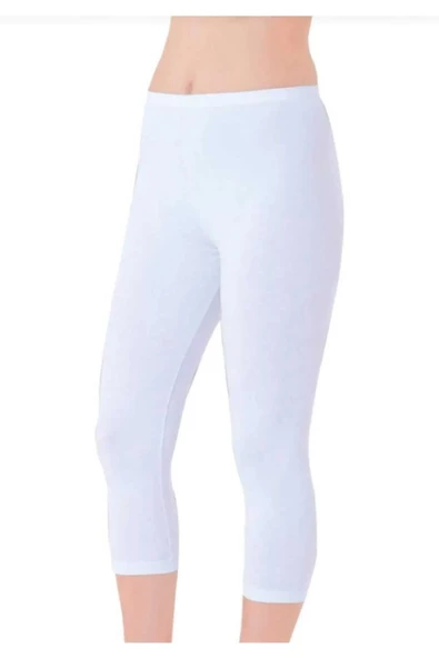 Tutku Elit Kadın Modal Likralı Kapri Tayt 2102 - 1 Adet   Beyaz 2XL - 2