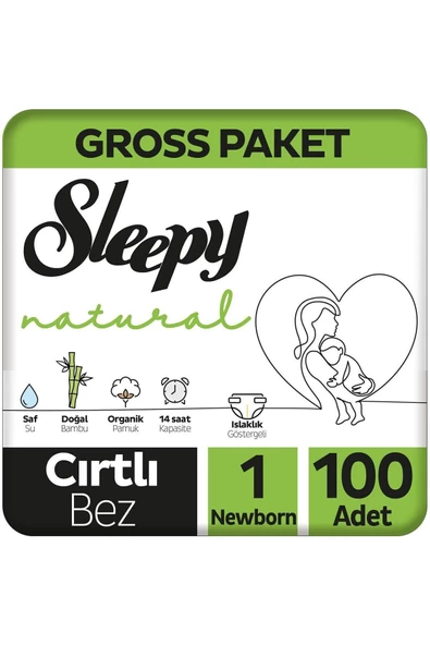 Sleepy Natural 1 Numara Yenidoğan 100'lü Bebek Bezi