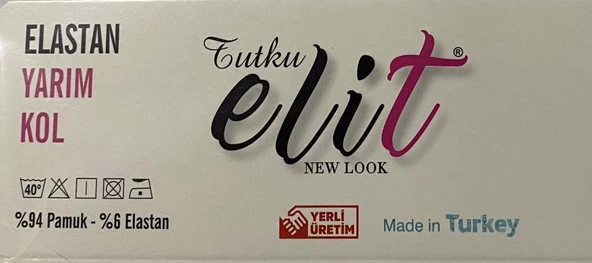 Tutku Elit Kadın Yarım Kol Likralı Fanila Atlet 2202- 6 Adet   Siyah S - Resim 4