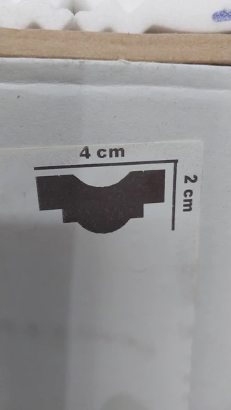 Strafor Köpük Kartonpiyer Çıta 2 Metre 4 x 2 CM 10 Adet 20 Mtül - 5