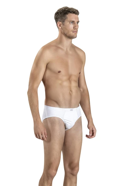 Jiber Erkek Pamuklu Slip Külot 107 - 9 Adet  Beyaz M