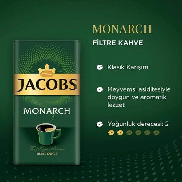 Jacobs Monarch Filtre Kahve 4x 500 gr 2 Kg - 3
