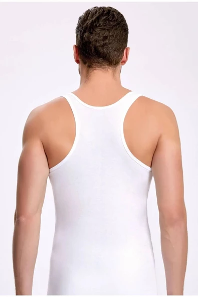 İlke Erkek Sporcu Rambo Atlet 1010-1011-1121 - 9 Adet  Beyaz 2XL