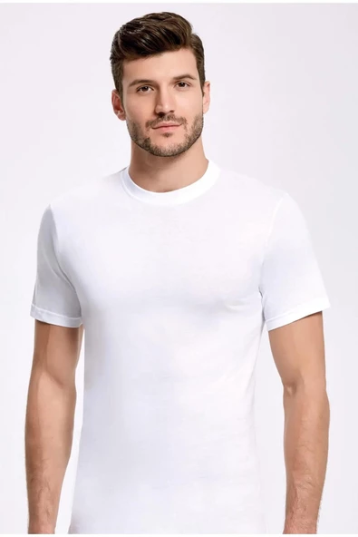 İlke Erkek Sıfır Yaka Fanila Atlet 1004-1005 - 12 Adet  Beyaz 2XL ürün görseli