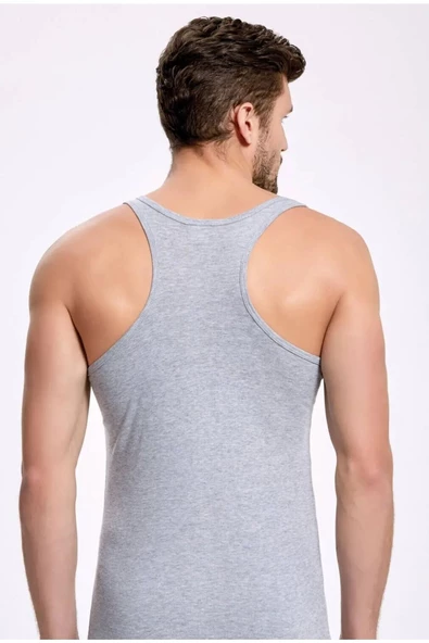 İlke Erkek Sporcu Rambo Atlet 1010-1011-1121 - 9 Adet  Gri 2XL