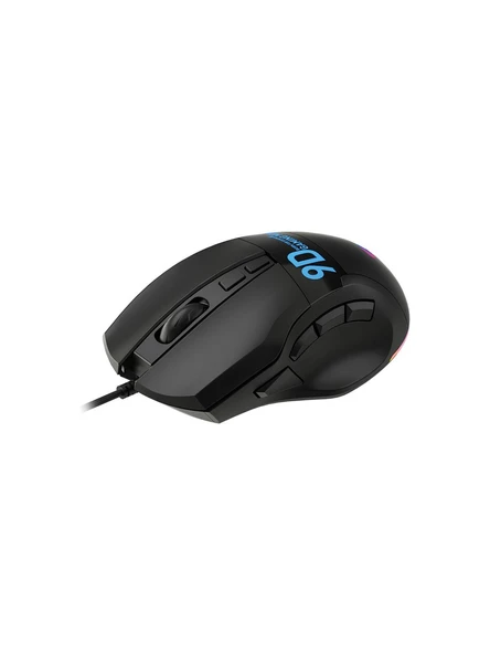 LECOO - MS130 KABLOLU RGB LED AYDINLATMALI 7200DPI MAKRO OYUNCU MOUSE SİYAH - 3