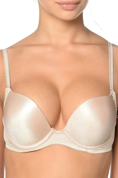 Orkide Kadın 2 Beden Büyüten Dolgulu Destekli Sütyen Reina - 2 Adet  80B Cappuccino - 3