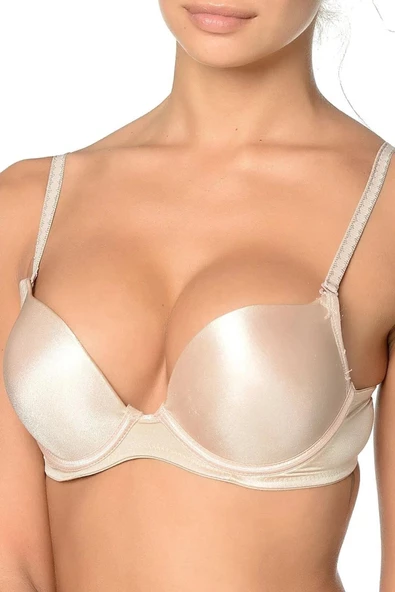 Orkide Kadın 2 Beden Büyüten Dolgulu Destekli Sütyen Reina - 2 Adet  80B Cappuccino - 4