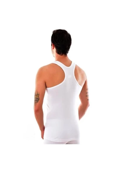 Tutku Erkek Spor Renkli Atlet 0118 - 3 Adet  Beyaz L