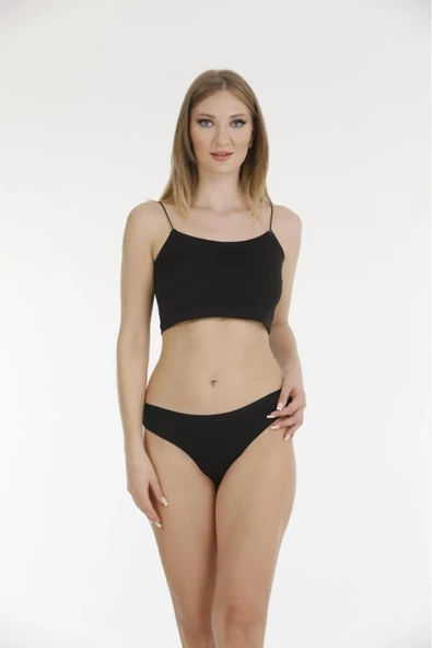 Berrak Kadın Lazer Kesim Bikini Külot 11688 - 6 Adet  XL Siyah