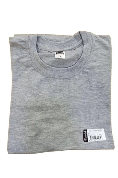 Tutku Erkek Sıfır Yaka Yarım Kol Renkli Fanila Atlet 0105 - 12 Adet  Gri S - Resim 2