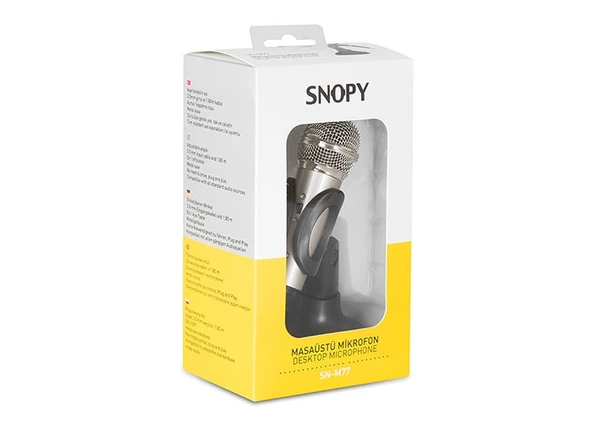 Mikrofon Masaüstü Ve El Snopy SN-M77 Siyah - 2