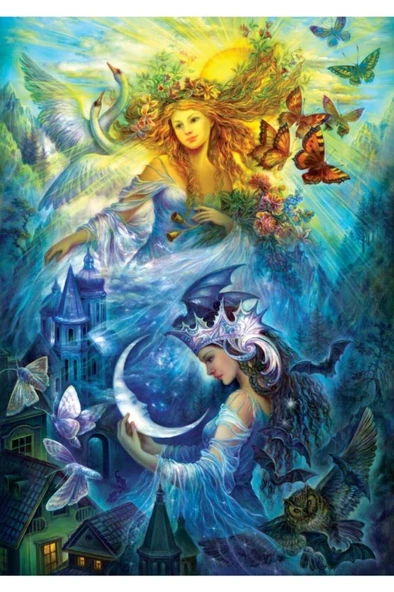 Art Puzzle Gündüz Ve Gece Prensesleri - 1000 Parça 5218 - 2