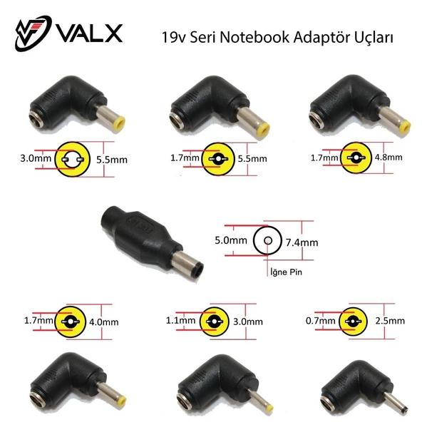 Notebook Adaptör 19V Universal Valx LU-190 - 4