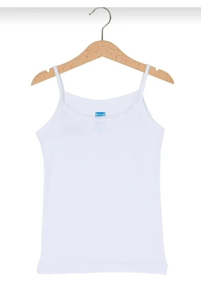 Berrak Kız Çocuk Modal İp Askılı Atlet 6005 - 12 Adet  Beyaz 2 No:2-3 Yaş ürün görseli