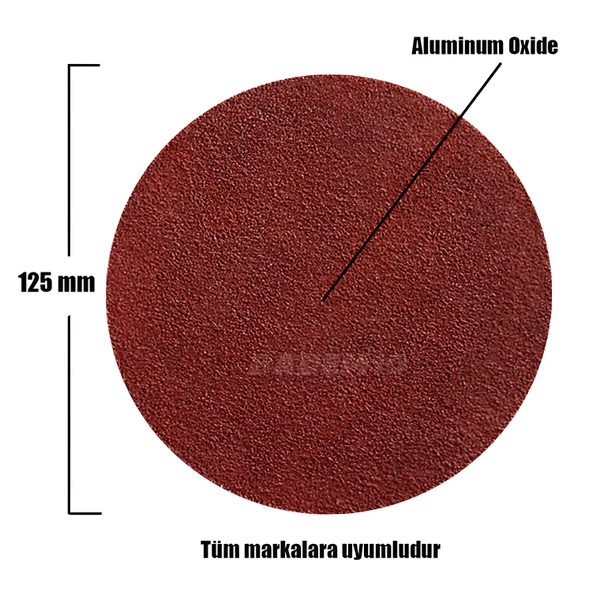 10 Adet 125 mm Cırt Zımpara Kağıdı (150 KUM) Avuç İçi El Zımparaları Spiral Taşlama - 5