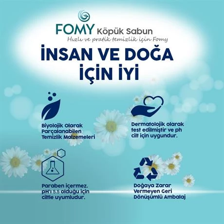 FOMY Antibakteriyel Köpük Sabun Kartuşu Güvenli Derinlemesine Temizlik, Uzun Süreli Hijyen 1000ml - 5