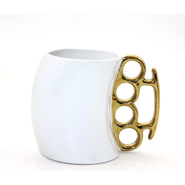 Porselen Beş Parmak Tasarımlı Kupa Bardak - 2