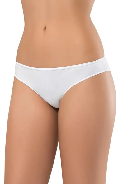 Erdem Kadın Likralı Bikini Külot 7105 - 6 Adet  Beyaz L