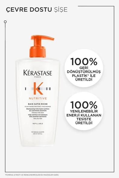 Nutritive Bain Satin Riche Yoğun Nemlendirici Şampuan 500 ml - 5