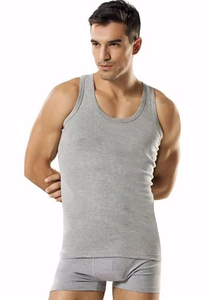 3 Adet Namaldı 133 Ribana Rambo Erkek Atlet  XL Gri - Resim 4