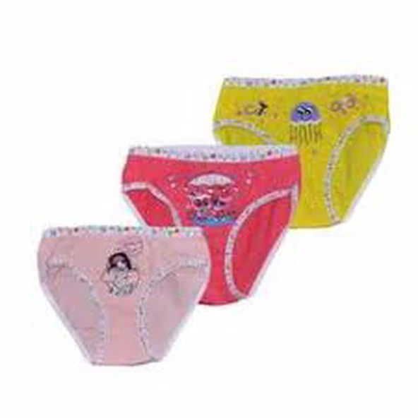 Tutku Kız Çocuk Renkli Likralı Slip Külot 6'Lı   Karışık Renk 2 (3-4 YAŞ) ürün görseli