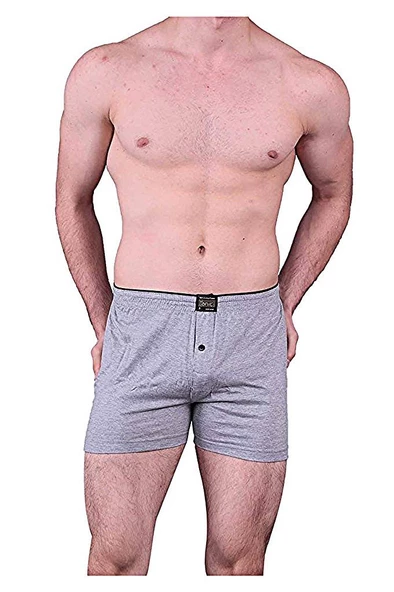 Anıt 1146 Erkek Düğmeli  Boxer 6'Lı   Gri 2XL