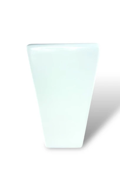 Nettenevime Fiber Saksı Beyaz Konik Vazo Dekoratif Saksı Fiberglas 29*50*19cm - 3