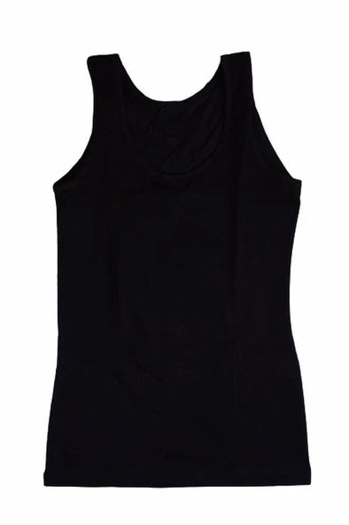 Yıldız Bayan Süper İnce Geniş Askılı Büyük Beden Atlet  Siyah 2XL ürün görseli 1