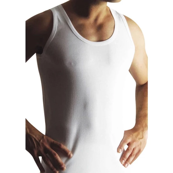 Yıldız Erkek Modal Atlet Renkli  Beyaz 2XL
