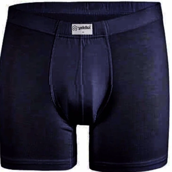 3'Lü Yıldız 320-321-322-323 Erkek Bambu Likralı Boxer  L Lacivert