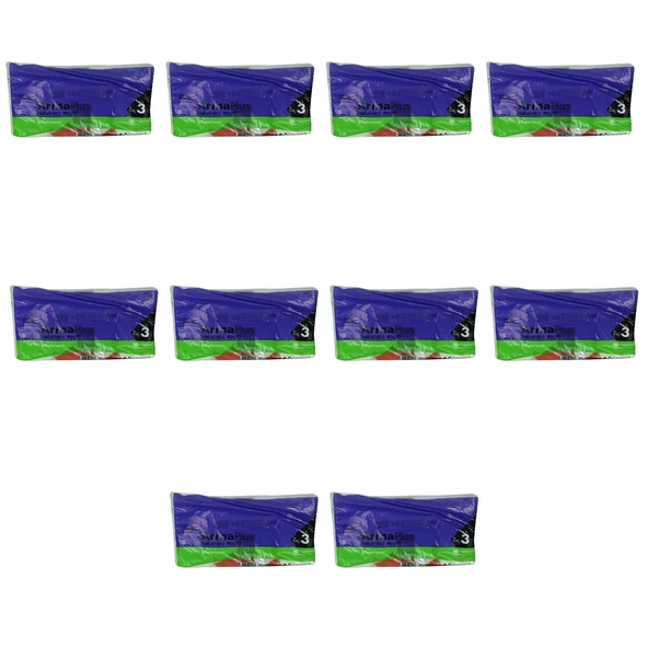 ArmaPlus Takviyeli Kalın Baskılı Beyaz Çanta Poşet Torba - 3 No - 33x45 Cm. - 50 Adetlik 10 Paket