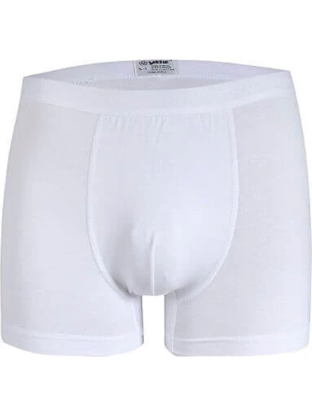 3'Lü Yıldız 38-39-40-41-42 Erkek Modal Pamuklu Likralı Boxer Renk  Beyaz 2XL