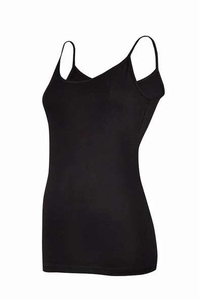 Yıldız Bayan Likralı ip Askılı Atlet Renk Seçenekli  L Lacivert - Resim 6