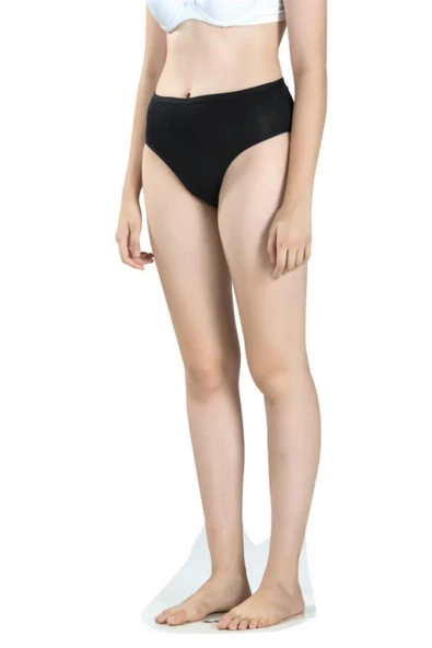 Jiber Kadın Bato Bikini Külot 652 - 6 Adet  Siyah M