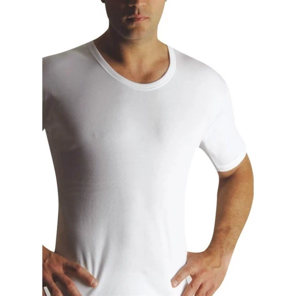 Yıldız 01 Erkek Süprem Bisiklet Yaka Pamuk Fanila  Beyaz 2XL - Resim 3