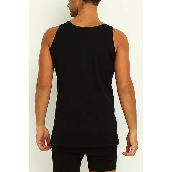 Yıldız 370-371-372 Erkek Likralı Atlet  Siyah 3XL - Resim 2