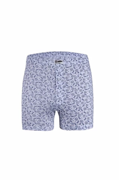 3'Lü Yıldız 35 Emprime Penye Desenli Erkek Boxer  Karışık Renk 3XL - Resim 5