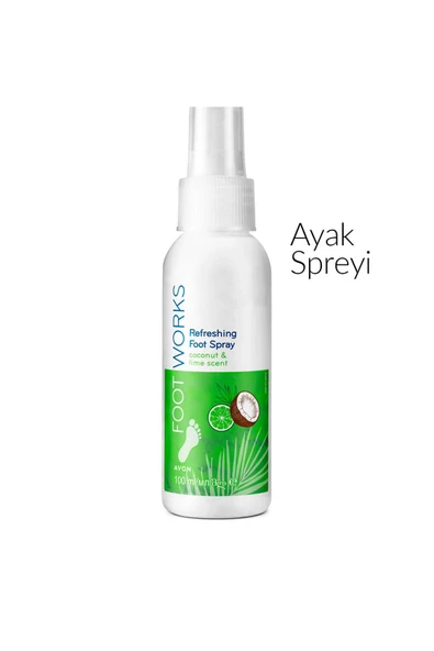 AVON Footworks Hindistan Cevizi ve Misket Limonu İçeren Ayak Spreyi