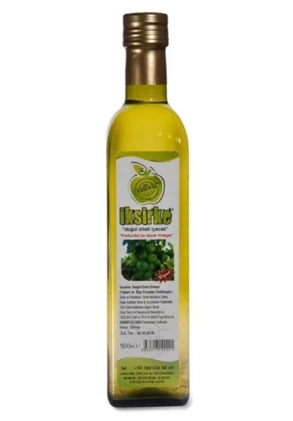Iksirke Katkısız Ekşi Elma Sirkesi 500 ML 2Adet - 2