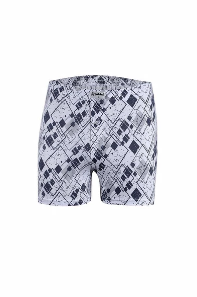 3'Lü Yıldız 35 Emprime Penye Desenli Erkek Boxer  Karışık Renk 3XL - Resim 4