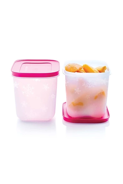 Tupperware Hediye Paketli Alaska Kap Yüksek Gövdeli 2'li Set 1.1l