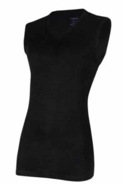 Yıldız Erkek  Modal V Yaka  Sıfır Kol Atlet - 380-381  Siyah S - Resim 2