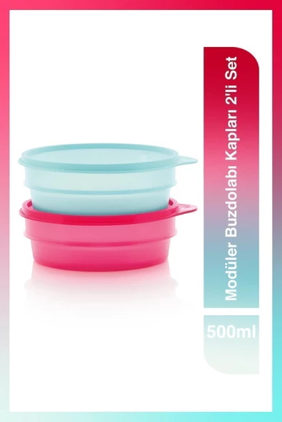 Tupperware Modüler Buzdolabı Kapları 2'li Set 500 Ml