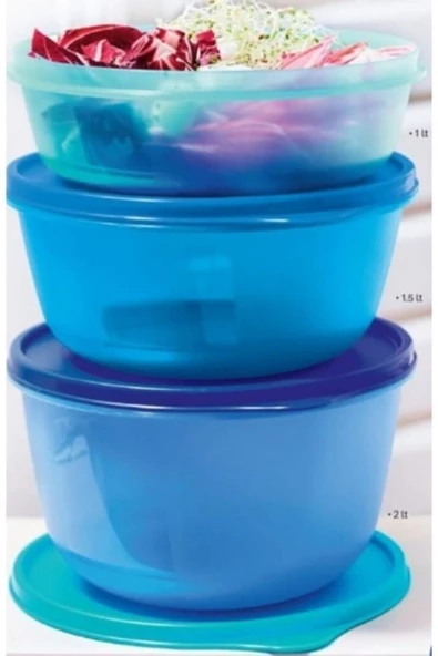 Tupperware Buzdolabı Saklama Kabı 3lü Set Mucize Şeker Set