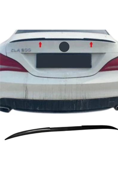 Mercedes CLA 200 2014>  Uyumlu Yarasa Spoiler Esnek Plastik 122 cm Siyah