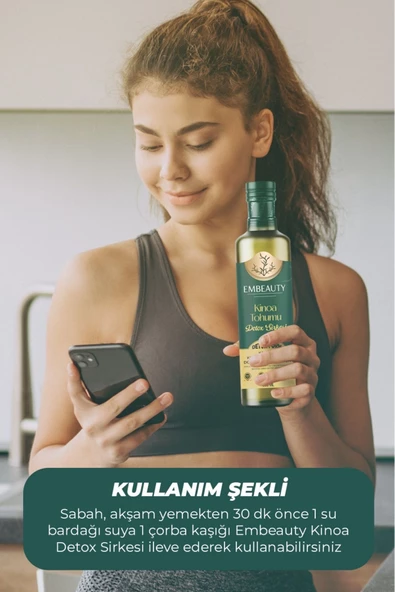 Embeauty Ödem Atmaya Yardımcı Doğal Kinoa Tohumu Detox Sirkesi 250ml - 2