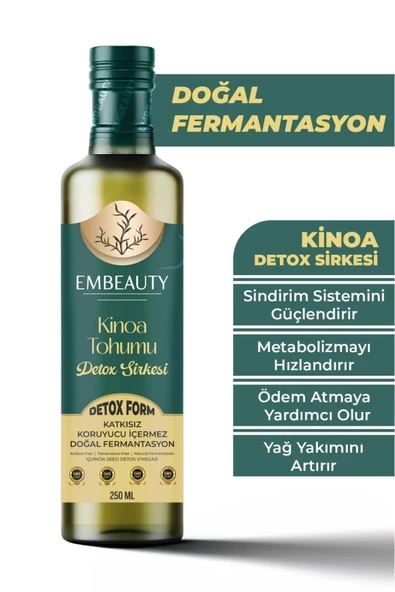 Embeauty Ödem Atmaya Yardımcı Doğal Kinoa Tohumu Detox Sirkesi 250ml