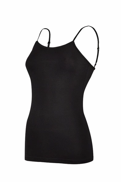 Yıldız Kadın Modal Ayarlanabilen Askılı Atlet 3'Lü Paket - 2185-2186-2187  Siyah L ürün görseli